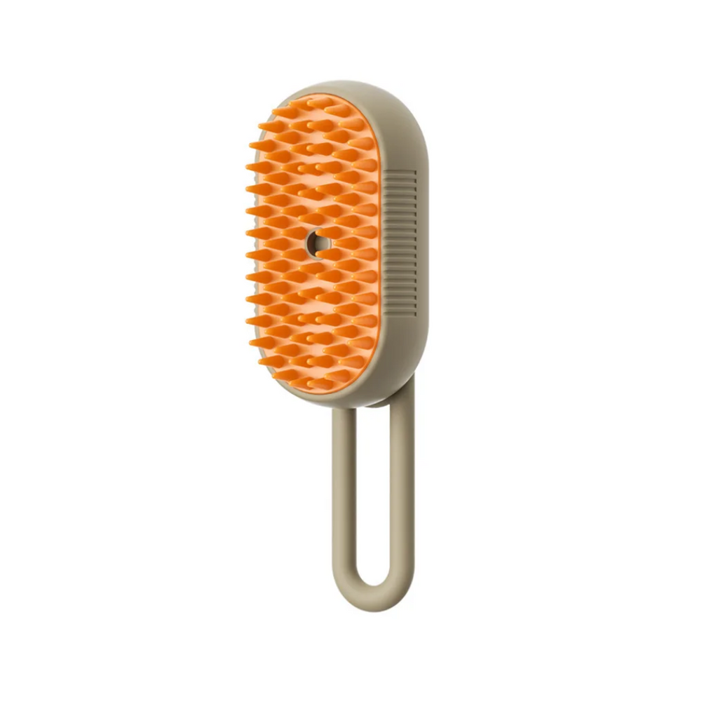 Escova a vapor para gatos remove pelos soltos
