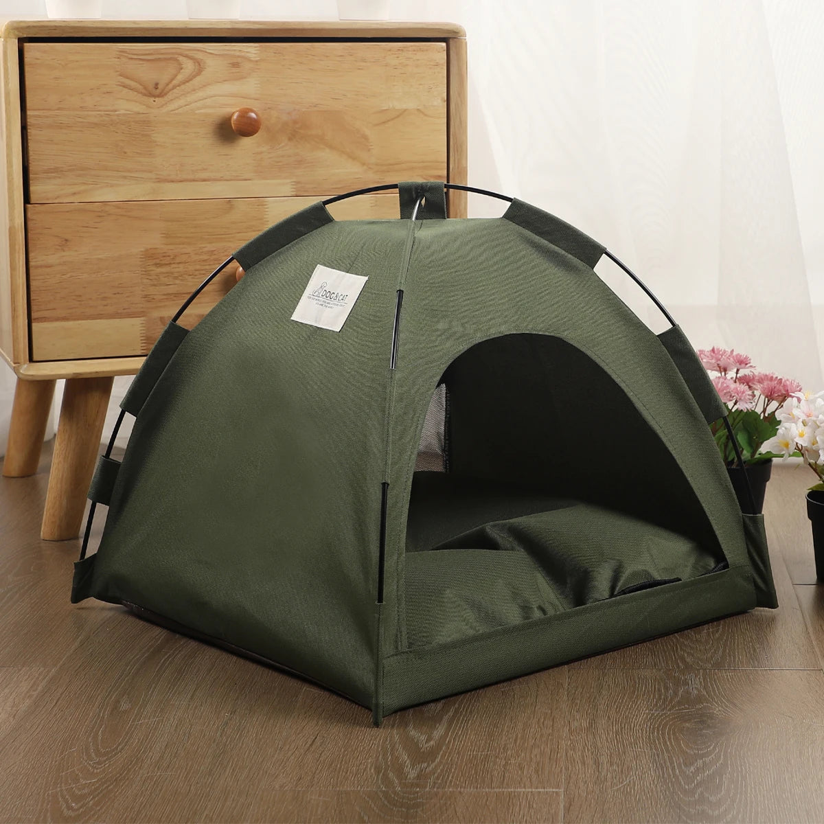 Tenda para Gato Verde Militar
