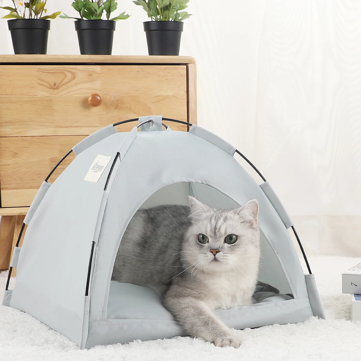 Tenda para Gatos Cinza