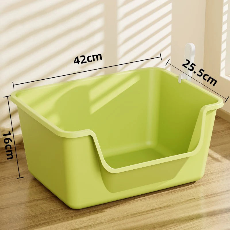 caixa de areia para gato verde